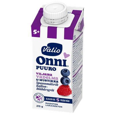 Valio Onni® vadelma-mustikkapuuro 215 g UHT (alk 5 kk)