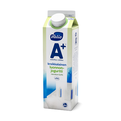 Valio A+™ kreikkalainen luonnonjogurtti maustamaton rasvaton laktoositon 1 kg
