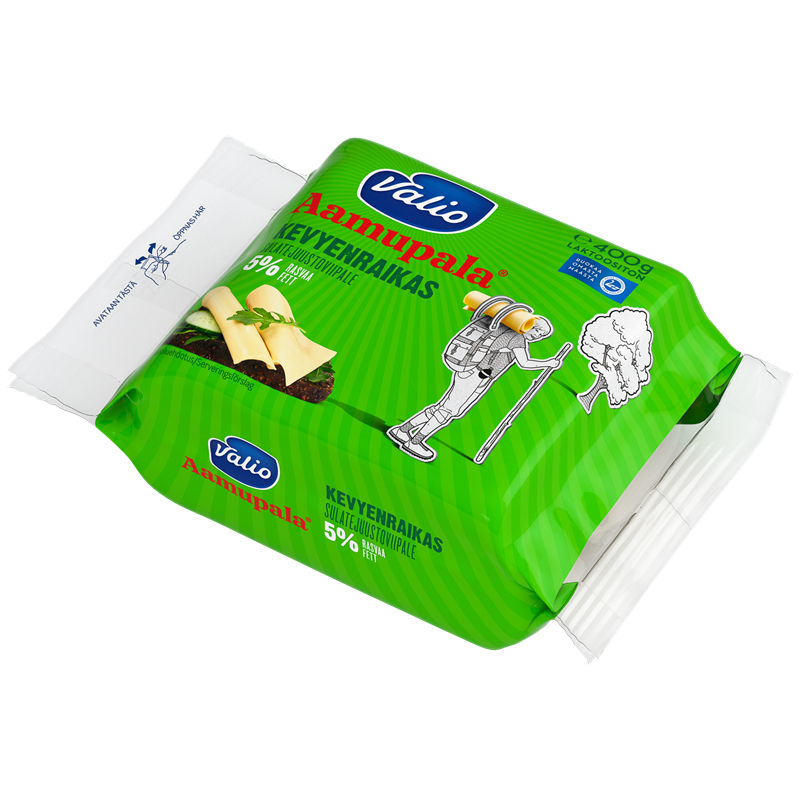 Valio Aamupala® kevyenraikas 5 % sulatejuustoviipale laktoositon e400 g
