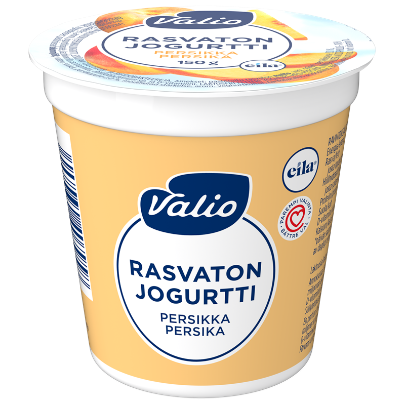 Valio jogurtti persikka rasvaton laktoositon (ammattikeittiöille) 150 g