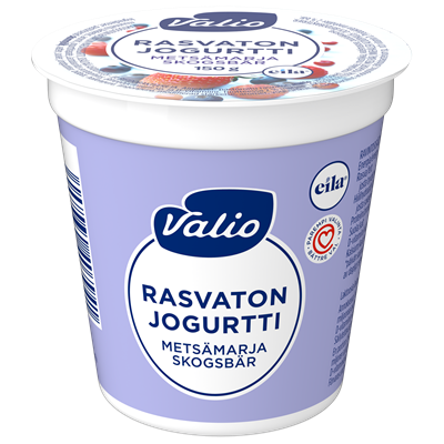 Valio jogurtti metsämarja rasvaton laktoositon (ammattikeittiöille) 150 g