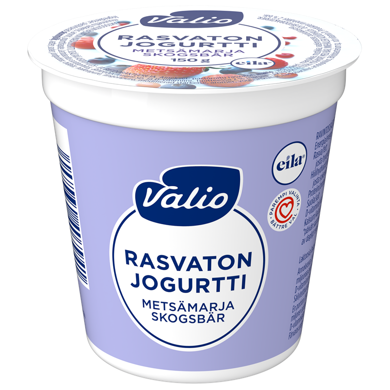 Valio jogurtti metsämarja rasvaton laktoositon (ammattikeittiöille) 150 g