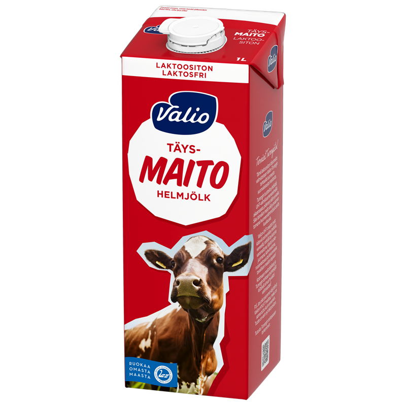 Valio täysmaito 1 l laktoositon UHT