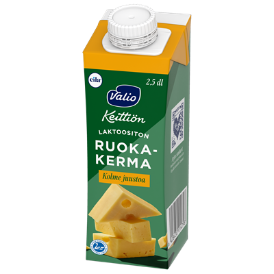 Valio Keittiön ruokakerma kolme juustoa UHT laktoositon 2,5 dl