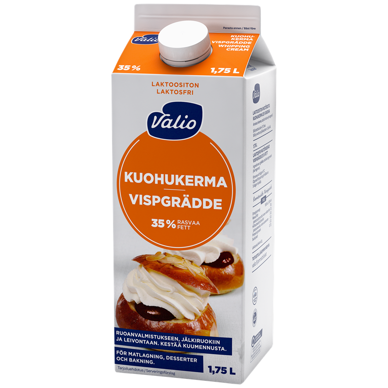 Valio suurtalous kuohukerma laktoositon 1,75 l