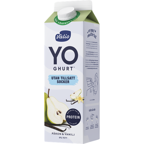 Valio YO-ghurt™ päron & vanilj 0% 1000g