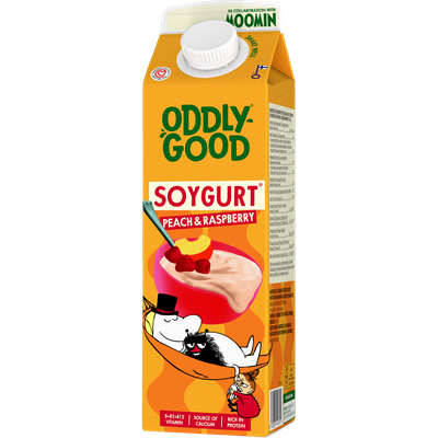 Oddlygood® Soygurt 1 kg persikka & vadelma