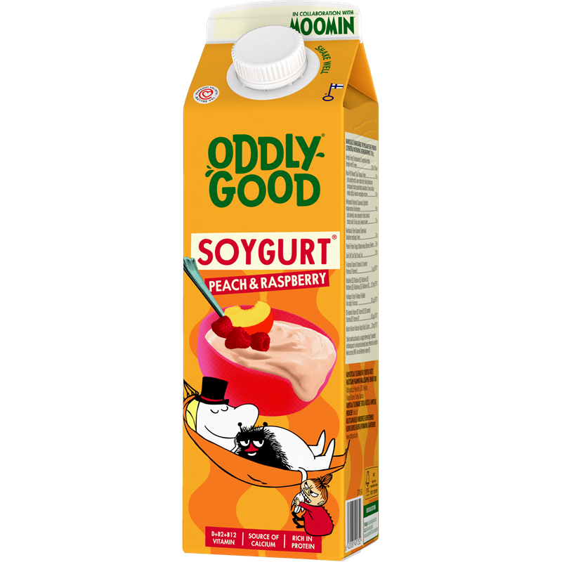 Oddlygood® Soygurt 1 kg persikka & vadelma