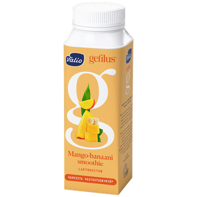 Valio Gefilus® Smoothie jogurttijuoma mango-banaani laktoositon 2,5 dl