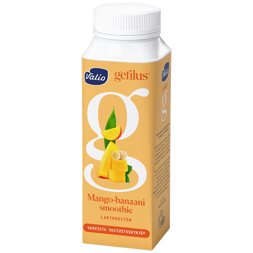 Valio Gefilus® Smoothie jogurttijuoma mango-banaani laktoositon 2,5 dl