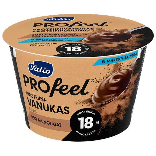 Valio PROfeel® proteiinivanukas 185 g suklaa-nougat makeutusaineeton laktoositon