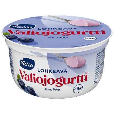 Valiojogurtti® lohkeava jogurtti mustikka laktoositon 150 g