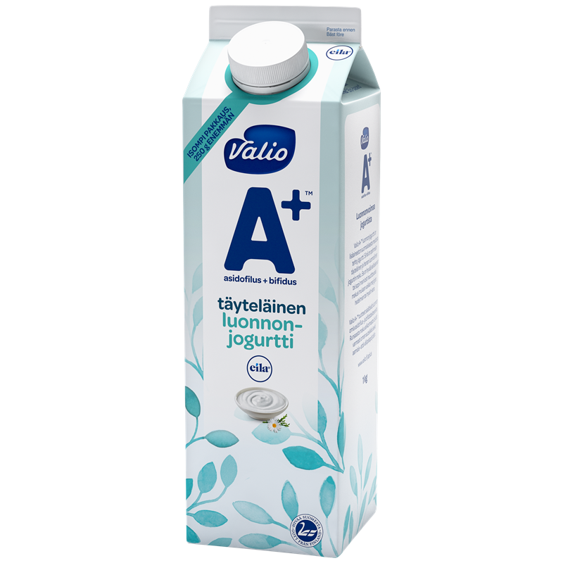Valio A+™ luonnonjogurtti täyteläinen maustamaton laktoositon 1 kg