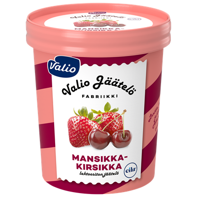 Valio jäätelö mansikka-kirsikka laktoositon 480 ml