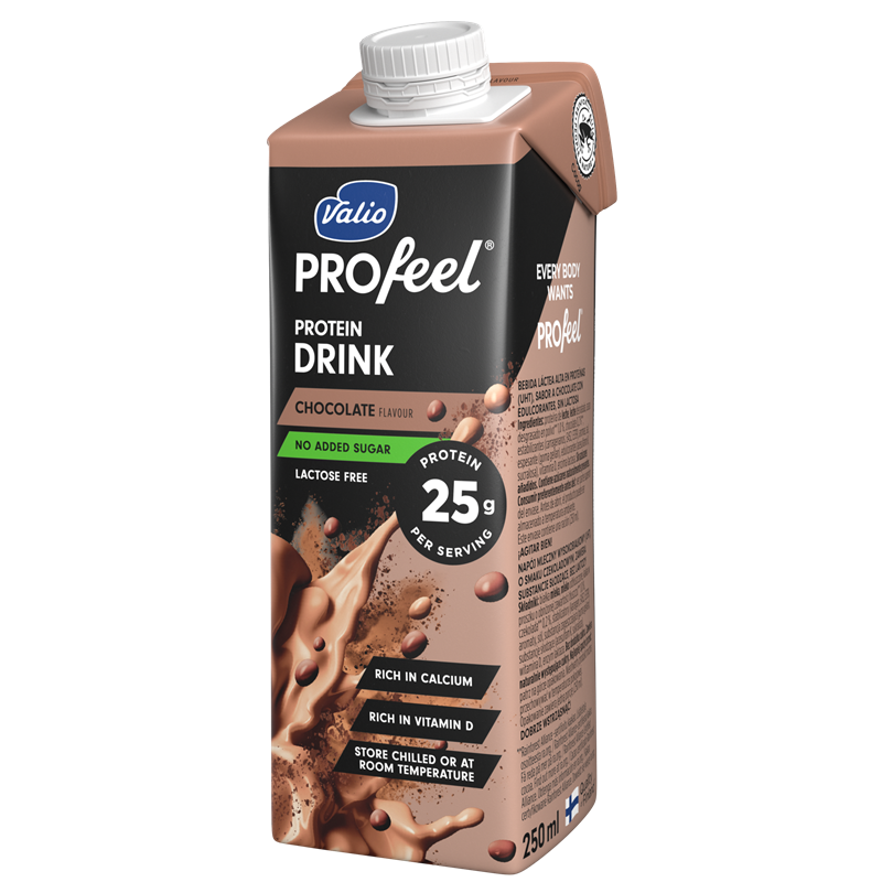 Valio PROfeel® osockrad proteindryck choklad 250 ml laktosfri