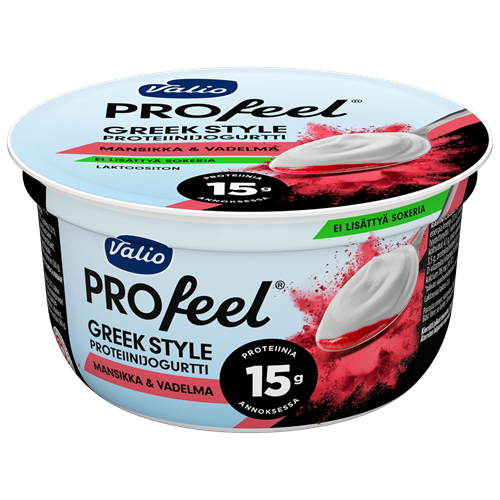 Valio PROfeel® Greek Style proteiinijogurtti 160 g mansikka-vadelma laktoositon