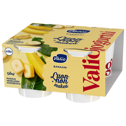 Valiojogurtti® Luonnon makea banaani laktoositon 4x125 g