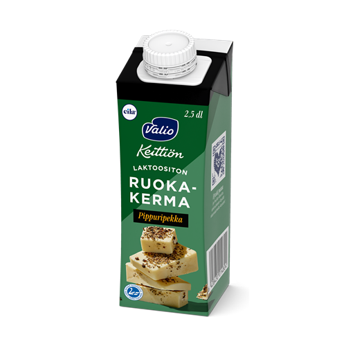 Valio Keittiön ruokakerma Pippuripekka pippurijuusto UHT laktoositon 2,5 dl