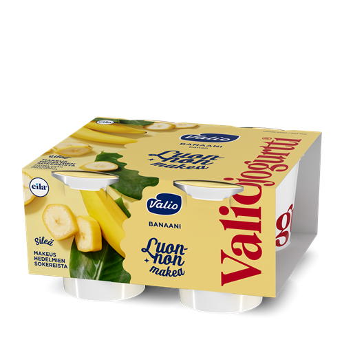 Valiojogurtti® Luonnon makea 4x125 g banaani laktoositon