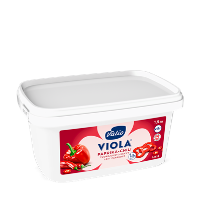 Valio Viola® paprika-chili tuorejuusto laktoositon 1,5 kg
