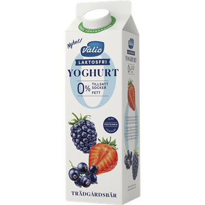 Valio Laktosfri yoghurt 0% trädgårdsbär 1000 g