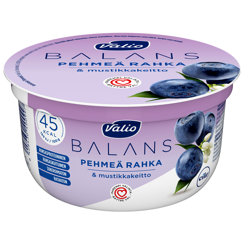 Valio Balans pehmeä rahka & mustikkakeitto laktoositon 150 g