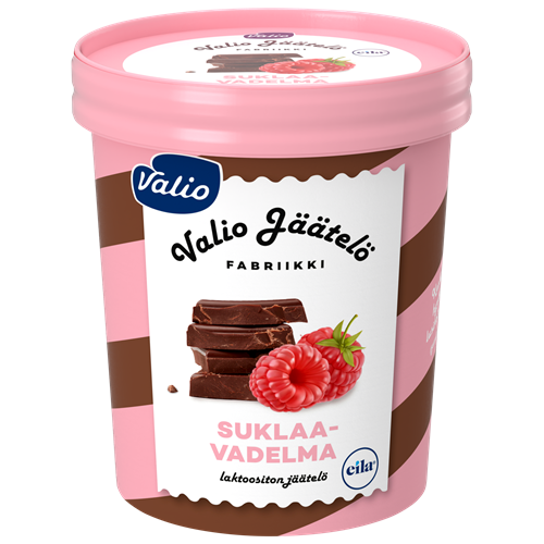 Valio jäätelö suklaa-vadelma laktoositon 480 ml