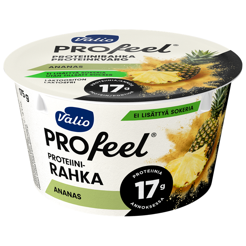 Valio PROfeel® proteiinirahka sokeroimaton 175 g ananas laktoositon