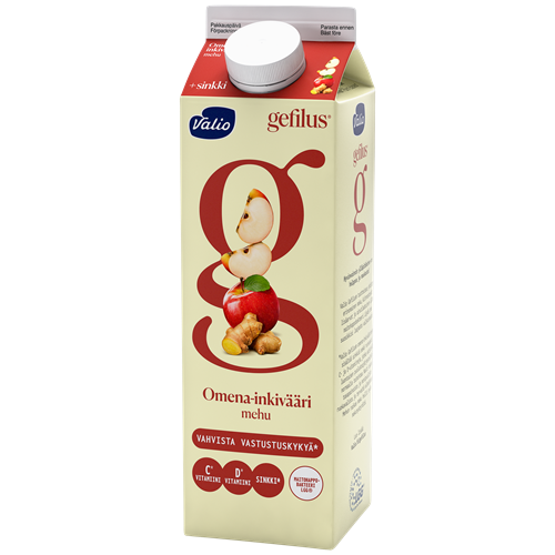 Valio Gefilus® mehu 1 l omena-inkivääri+sinkki