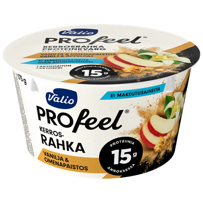 Valio PROfeel® kerrosrahka 175 g vanilja & omenapaistos laktoositon