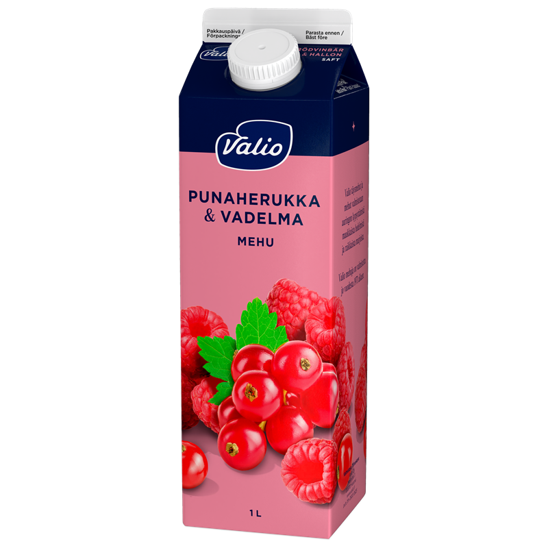 Valio punaherukka-vadelmamehu 1 l