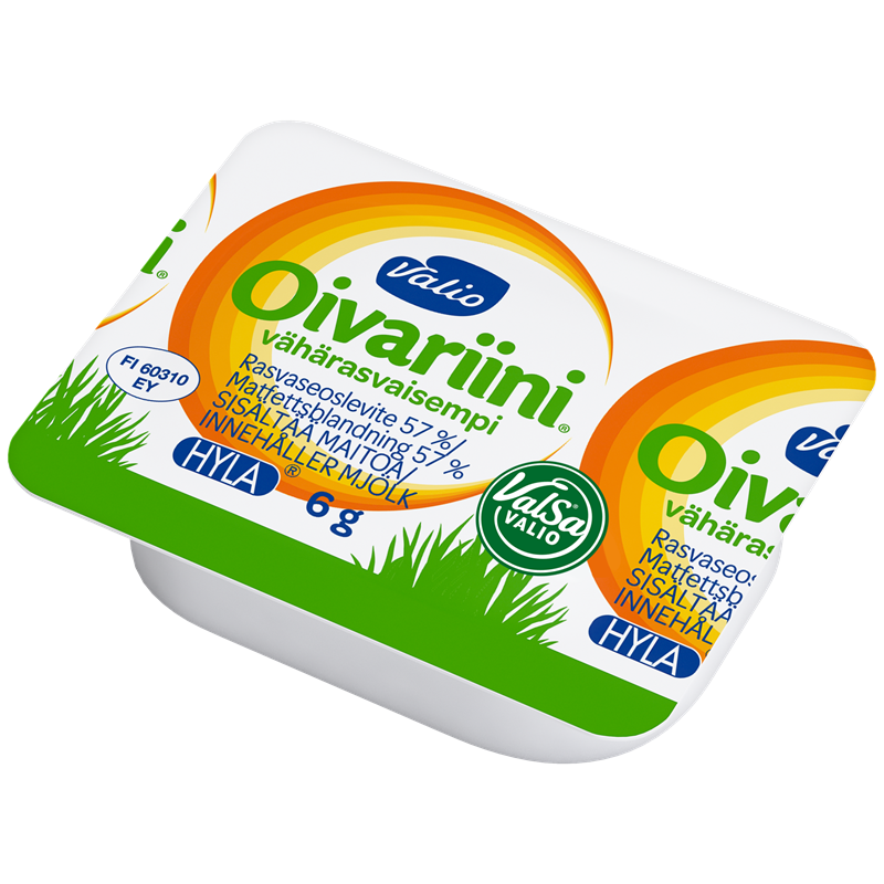 Valio Oivariini® vähärasvaisempi levite ValSa® HYLA® 6 g annospakkaus