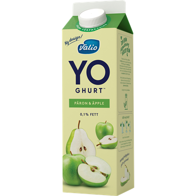 Valio YO-ghurt™ päron-äpple 0,1 % 1000g