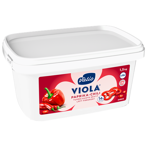 Valio Viola® paprika-chili tuorejuusto laktoositon 1,5 kg
