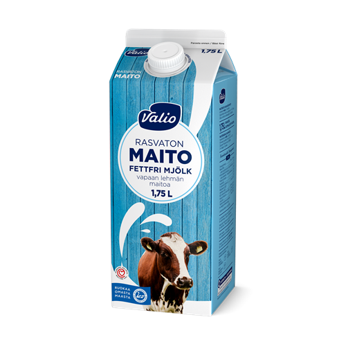Valio vapaan lehmän rasvaton maito 1,75 l