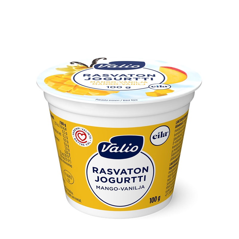 Valio jogurtti 100 g rasvaton mango-vanilja laktoositon