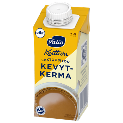 Valio Keittiön kevytkerma UHT laktoositon 2 dl