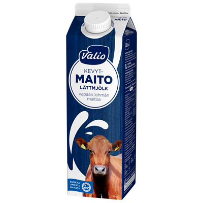 Valio vapaan lehmän kevytmaito 1 l