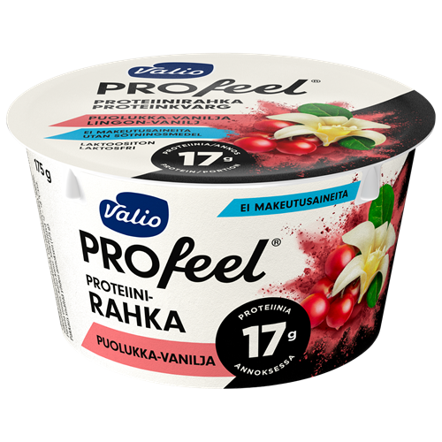 Valio PROfeel® proteiinirahka 175 g puolukka-vanilja laktoositon