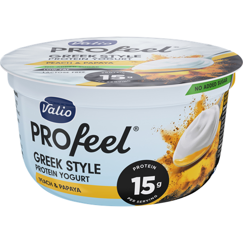 Valio PROfeel® Greek Style proteinyoghurt 160 g persika-papaya laktosfri