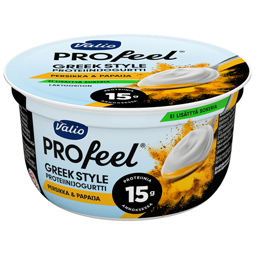 Valio PROfeel® Greek Style proteiinijogurtti 160 g persikka-papaija laktoositon