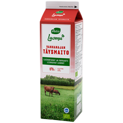 Valio Luomu™ vanhanajan täysmaito 1 l