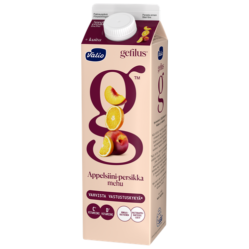 Valio Gefilus® mehu 1 l appelsiini-persikka+kuitu