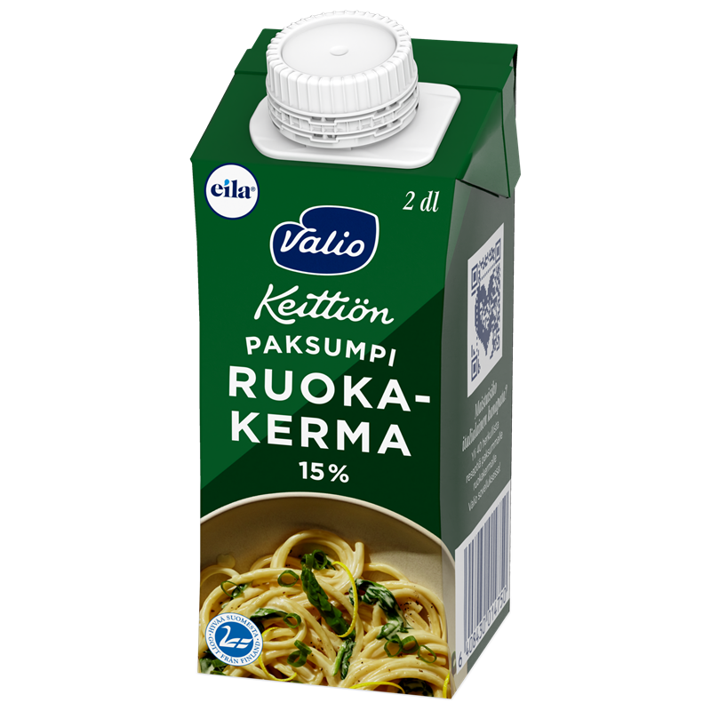 Valio Keittiön paksumpi ruokakerma 15 % UHT laktoositon 2 dl