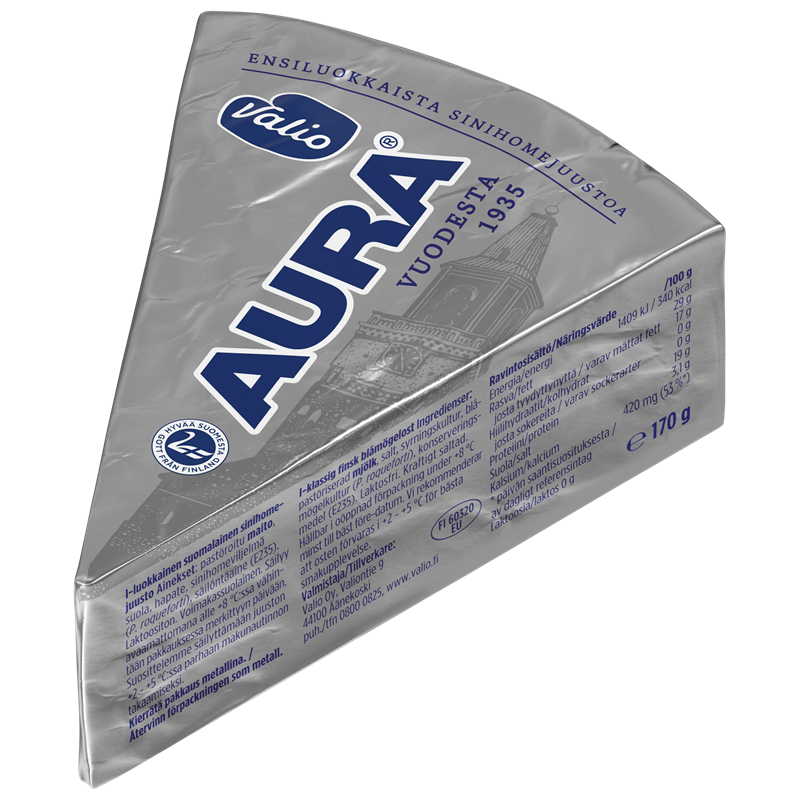 Valio AURA® sinihomejuusto pala e170 g