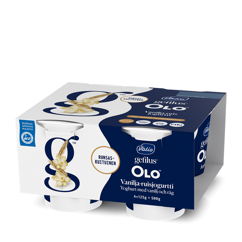 Valio Gefilus® OLO™ jogurtti 4x125 g vanilja-ruis laktoositon