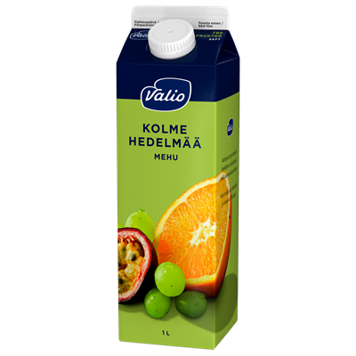 Valio 3 hedelmän mehu 1 l (rypäle, appelsiini, passiohedelmä)