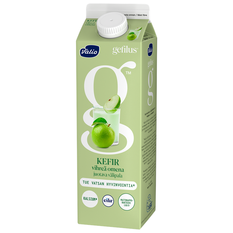 Valio Gefilus® Kefir juotava välipala vihreä omena laktoositon 1 kg
