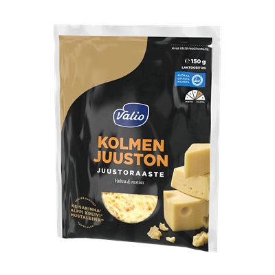 Valio kolmen juuston juustoraaste e150 g