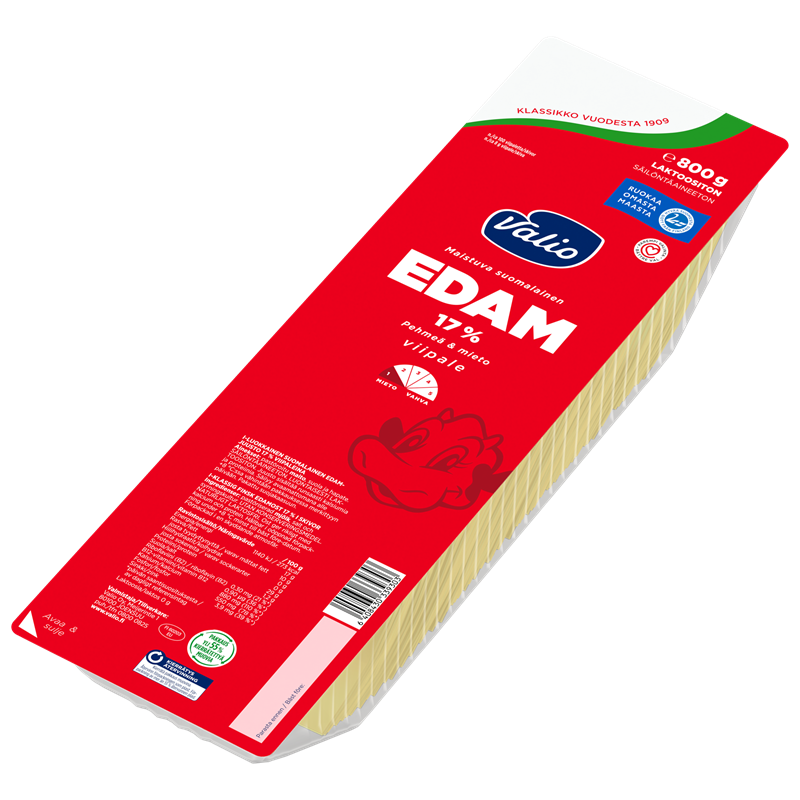 Valio Edam 17 % juustoviipale e800 g